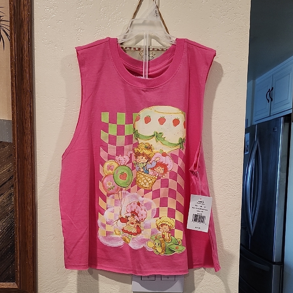 Pink Graphic Sleeveless Top